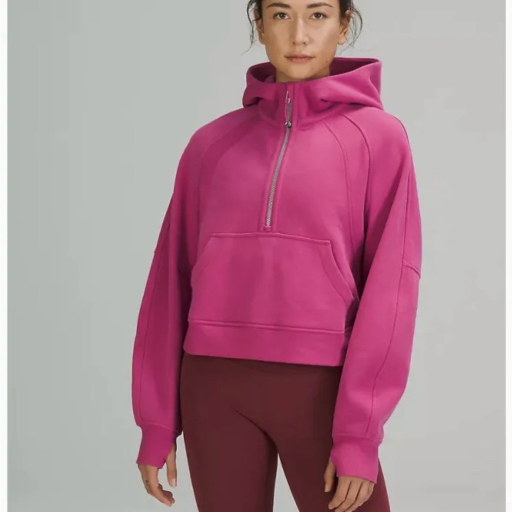 Lululemon | Scuba Oversized 1/2 Zip Hoodie | Pink Lychee L/XL